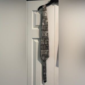 Divinity “In His Name” Grey and White Graphic Tie